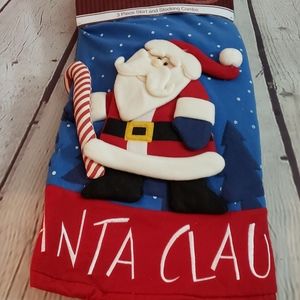 Santa Claus Christmas Tree Stocking Set NEW